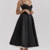 Mademoiselle Black Tulle Midi Dress
