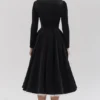 Mademoiselle Black Velvet Tulle Midi Dress + Bolero
