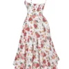 Mademoiselle Italian Rose Print Tulle Midi Dress