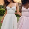 Mademoiselle White Tulle Midi Dress