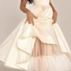 Mademoiselle White Tulle Midi Dress