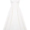 Mademoiselle White Tulle Midi Dress