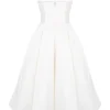 Mademoiselle White Tulle Midi Dress