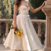 Mademoiselle White Tulle Midi Dress