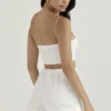 Mae White Broderie Anglaise Shorts