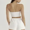 Mae White Broderie Anglaise Shorts