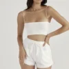 Mae White Broderie Anglaise Shorts