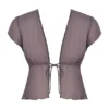 Maia Dark Mauve Tie Front Top