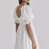 Maisie White Broderie Anglaise Regency Babydoll Mini Dress