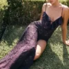 Malia Night Shade Lace Maxi Dress