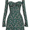 Malika Green Floral Corset Mini Dress