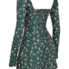 Malika Green Floral Corset Mini Dress