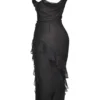 Malila Black Ruffle Maxi Dress