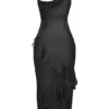 Malila Black Ruffle Maxi Dress
