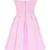Mar Cotton Candy Twill Strapless Mini Dress