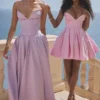 Mar Cotton Candy Twill Strapless Mini Dress