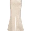 Mara Ivory Metallic Jacquard Maxi Skirt