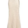 Mara Ivory Metallic Jacquard Maxi Skirt