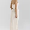 Marcella Ivory Georgette Pleated Maxi Dress