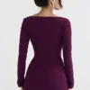 Marcella Merlot Plunge Corset Dress