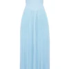 Marcella Ocean Blue Pleated Maxi Dress