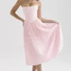 Marci Pink Pleated Midi Corset Dress
Marci Pink Pleated Midi Corset Dress