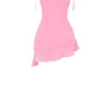 Marcia French Pink Ruffle Mini Dress