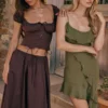 Kitty Rich Brown Gathered Top