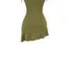 Marcia Olive Ruffle Mini Dress