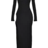 Marella Black Cutout Maxi Dress
