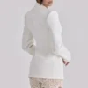 Luella vintage ivory crepe hourglass blazer jacket