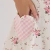 Marianella Cream Rose Print Stretch Cotton Mini Dress
