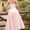 Marilyn Strawberry Shortcake Gingham Halter Midi Sundress
