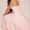 Marilyn Strawberry Shortcake Gingham Halter Midi Sundress