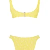 Mariposa Yellow White Floral Print Bikini