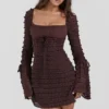 Marisa Espresso Lace Dress