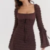 Marisa Espresso Lace Dress