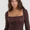 Marisa Espresso Lace Dress