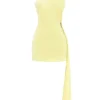 Marla Lemon Halter Mini Dress