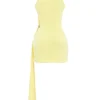 Marla Lemon Halter Mini Dress