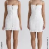 Marlene White Cotton Broderie Anglais Mini Dress