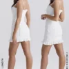 Marlene White Cotton Broderie Anglais Mini Dress