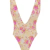 Martinique Floral Print Plunge Swimsuit