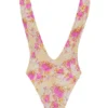 Martinique Floral Print Plunge Swimsuit