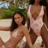 Martinique Floral Print Plunge Swimsuit