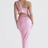 Mathilda Pink Lace Trim Maxi Skirt