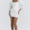 Matilda White Puff Sleeve Corset Dress