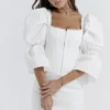 Matilda White Puff Sleeve Corset Dress