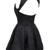 Melika Black Backless Embroidered Mini Puffball Dress
Melika Black Backless Embroidered Mini Puffball Dress