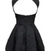 Melika Black Backless Embroidered Mini Puffball Dress
Melika Black Backless Embroidered Mini Puffball Dress